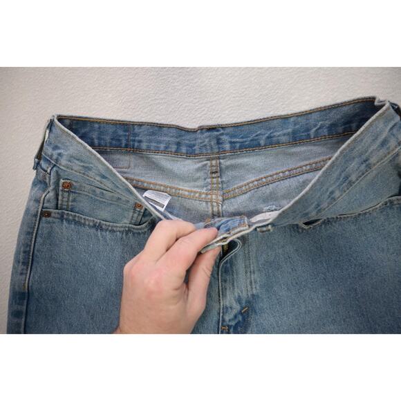 Levi's 550 Relaxed Fit Straight Blue Denim Jeans Rugged Mens Sz 34 x 30 New - Picture 6 of 10